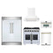 Forno 5-Piece Appliance Package - 36-inch Dual Fuel Range, Hood, Refrigerator, Dishwasher and 30-Inch Microwave Oven in White with Antique Brass Trim