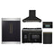 Forno 5-Piece Appliance Package - 48-inch Dual Fuel Range, Hood, Refrigerator, Dishwasher and 30-Inch Microwave Oven in Black with Antique Brass Trim