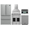 Forno 5-Piece Appliance Package - 30-inch Gas Range, Hood, Refrigerator, Dishwasher and 30-Inch Microwave Oven in Stainless Steel