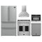 Forno 5-Piece Appliance Package - 30-inch Gas Range, Hood, Refrigerator, Dishwasher and 24-Inch Microwave Oven in Stainless Steel