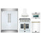Forno 5-Piece Appliance Package - 30-inch Gas Range, Hood, Refrigerator, Dishwasher and 24-Inch Microwave Oven in White