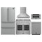Forno 5-Piece Appliance Package - 36-inch Gas Range, Hood, Refrigerator, Dishwasher and 30-Inch Microwave Drawer in Stainless Steel