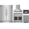 Forno 5-Piece Appliance Package - 36-inch Gas Range, Hood, Refrigerator, Dishwasher and 24-Inch Microwave Oven in Stainless Steel