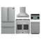 Forno 5-Piece Appliance Package - 36-inch Gas Range, Hood, Refrigerator, Dishwasher and 30-Inch Microwave Oven in Stainless Steel