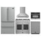 Forno 5-Piece Appliance Package - 36-inch Gas Range, Hood, Refrigerator, Dishwasher and 24-Inch Microwave Oven in Stainless Steel