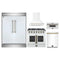 Forno 5-Piece Appliance Package - 36-inch Gas Range, Hood, Refrigerator, Dishwasher and 30-Inch Microwave Drawer in White
