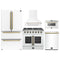 Forno 5-Piece Appliance Package - 36-inch Gas Range, Hood, Refrigerator, Dishwasher and 24-Inch Microwave Drawer in White