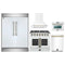 Forno 5-Piece Appliance Package - 36-inch Gas Range, Hood, Refrigerator, Dishwasher and 24-Inch Microwave Oven in White