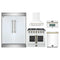 Forno 5-Piece Appliance Package - 36-inch Gas Range, Hood, Refrigerator, Dishwasher and 30-Inch Microwave Oven in White