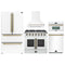 Forno 5-Piece Appliance Package - 36-inch Gas Range, Hood, Refrigerator, Dishwasher and 30-Inch Microwave Oven in White