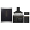 Forno 5-Piece Appliance Package - 48-inch Gas Range, Hood, Refrigerator, Dishwasher and 30-Inch Microwave Drawer in Black