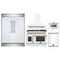 Forno 5-Piece Appliance Package - 48-inch Gas Range, Hood, Refrigerator, Dishwasher and 24-Inch Microwave Drawer in White
