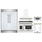 Forno 5-Piece Appliance Package - 48-inch Gas Range, Hood, Refrigerator, Dishwasher and 30-Inch Microwave Drawer in White