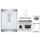 Forno 5-Piece Appliance Package - 48-inch Gas Range, Hood, Refrigerator, Dishwasher and 24-Inch Microwave Oven in White