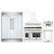 Forno 5-Piece Appliance Package - 48-inch Gas Range, Hood, Refrigerator, Dishwasher and 30-Inch Microwave Oven in White