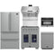Forno 5-Piece Pro Appliance Package - 30-Inch Gas Range, 36-Inch Refrigerator, Wall Mount Hood with Backsplash, 24-Inch Microwave Oven, & 3-Rack Dishwasher in Stainless Steel