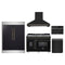 Forno 5-Piece Appliance Package - 48-inch Gas Range, Hood, Refrigerator, Dishwasher and 30-Inch Microwave Drawer in Black with Antique Brass Trim