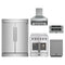 Forno 5-Piece Appliance Package - 30-Inch Galiano French Door Electric Range, Wall Mount Range Hood, 60-Inch Refrigerator, Dishwasher, and 30-Inch Microwave Drawer in Stainless Steel