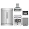 Forno 5-Piece Appliance Package - 30-Inch Galiano French Door Electric Range, Wall Mount Range Hood, 60-Inch Refrigerator, Dishwasher, and 24-Inch Microwave Oven in Stainless Steel