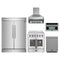 Forno 5-Piece Appliance Package - 30-Inch Galiano French Door Electric Range, Wall Mount Range Hood, 60-Inch Refrigerator, Dishwasher, and 30-Inch Microwave Oven in Stainless Steel