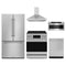 Gordon Ramsay by Thor Kitchen 5-Piece Appliance Package - 30-Inch Electric Range with Tilt Panel, Counter-Depth Refrigerator, Wall Mount Hood, Dishwasher, & Microwave Drawer in Stainless Steel
