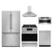 Gordon Ramsay by Thor Kitchen 5-Piece Appliance Package - 30-Inch Propane Gas Range with Tilt Panel, Counter-Depth Refrigerator, Wall Mount Hood, Dishwasher, & Microwave Drawer in Stainless Steel