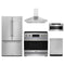 Gordon Ramsay by Thor Kitchen 5-Piece Appliance Package - 36-Inch Induction Range, Counter-Depth Refrigerator, Wall Mount Hood, Dishwasher, & Microwave Drawer in Stainless Steel