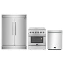 Forno 3-Piece Appliance Package - 30-Inch Electric Range, Pro-Style Refrigerator, and Dishwasher in Stainless Steel
