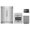 Forno 4-Piece Appliance Package - 30-Inch Electric Range, Pro-Style Refrigerator, Dishwasher, and 24-Inch Microwave Drawer in Stainless Steel