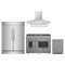 Forno 4-Piece Appliance Package - 48-Inch Gas Range, 60-Inch Pro-Style Refrigerator, Wall Mount Hood, & 3-Rack Dishwasher in Stainless Steel