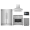 Forno 5-Piece Appliance Package - 36-Inch Gas Range, 60-Inch Pro-Style Refrigerator, Wall Mount Hood, 24-Inch Microwave Drawer, & 3-Rack Dishwasher in Stainless Steel