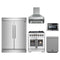 Forno 5-Piece Pro Appliance Package - 30-Inch Dual Fuel Range, 60-Inch Pro-Style Refrigerator, Wall Mount Hood, 24-Inch Microwave Drawer, & 3-Rack Dishwasher in Stainless Steel