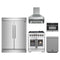 Forno 5-Piece Pro Appliance Package - 30-Inch Dual Fuel Range, 60-Inch Pro-Style Refrigerator, Wall Mount Hood, 24-Inch Microwave Oven, & 3-Rack Dishwasher in Stainless Steel