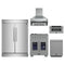 Forno 5-Piece Pro Appliance Package - 30-Inch Gas Range, 60-Inch Pro-Style Refrigerator, Wall Mount Hood, 30-Inch Microwave Drawer, & 3-Rack Dishwasher in Stainless Steel