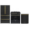 Forno 3-Piece Appliance Package - 30-Inch Gas Range, Refrigerator, and Dishwasher in Black with Antique Brass Trim