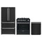Forno 3-Piece Appliance Package - 30-Inch Gas Range, Refrigerator, and Dishwasher in Black with Stainless Steel Trim