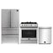 Forno 3-Piece Appliance Package - 30-Inch Gas Range, Refrigerator, and Dishwasher in Stainless Steel