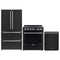 Forno Espresso 3-Piece Appliance Package - 30-Inch Electric Range, Refrigerator and Dishwasher in Black with Stainless Steel Trim