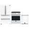 Forno Espresso 3-Piece Appliance Package - 30-Inch Electric Range, Refrigerator and Dishwasher in White with Stainless Steel Trim