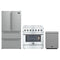 Forno 3-Piece Appliance Package - 36-Inch Electric Range, French Door Refrigerator, and Dishwasher in Stainless Steel