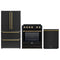 Forno 3-Piece Appliance Package - 30-Inch Induction Range, French Door Refrigerator, and Dishwasher in Black with Antique Brass Trim