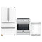Forno 3-Piece Appliance Package - 30-Inch Induction Range, French Door Refrigerator, and Dishwasher in White with Stainless Steel Trim