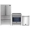 Forno 3-Piece Appliance Package - 30-Inch Induction Range, French Door Refrigerator, and Dishwasher in Stainless Steel