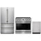 Thor Kitchen 3-Piece Appliance Package - 36-Inch Electric Range, French Door Refrigerator, & Dishwasher in Stainless Steel