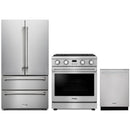 Thor Kitchen A-Series 3-Piece Appliance Package - 30-Inch Propane Gas Range, Refrigerator, and Dishwasher in Stainless Steel