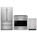 Thor Kitchen A-Series 3-Piece Appliance Package - 36-Inch Propane Gas Range, Refrigerator, and Dishwasher in Stainless Steel