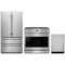 Thor Kitchen 3-Piece Appliance Package - 36-Inch Natural Gas Range, French Door Refrigerator, & Dishwasher in Stainless Steel
