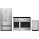 Thor Kitchen A-Series 3-Piece Appliance Package - 48-Inch Propane Gas Range, Refrigerator, and Dishwasher in Stainless Steel