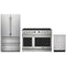 Thor Kitchen 3-Piece Appliance Package - 48-Inch Propane Gas Range, French Door Refrigerator, & Dishwasher in Stainless Steel