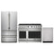 Thor Kitchen 3-Piece Appliance Package - 48-Inch Natural Gas Range, French Door Refrigerator, & Dishwasher in Stainless Steel
